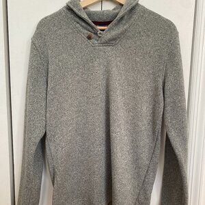 Old Navy Boys Sweater Knit Shawl Collar Sweatshirt Heather Gray XXL